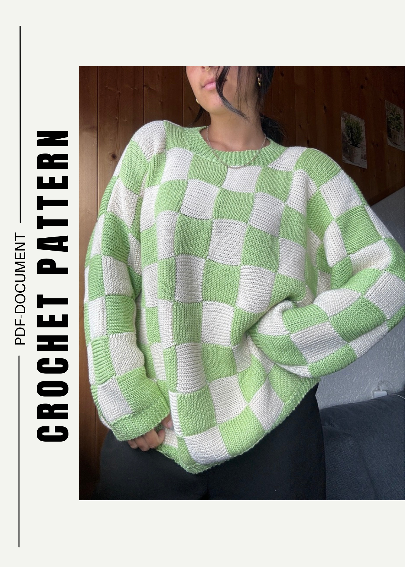 Chess (not knit) Sweater - Crochet Pattern