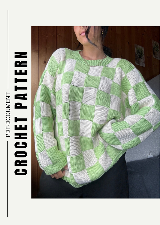 Chess (not knit) Sweater - Crochet Pattern