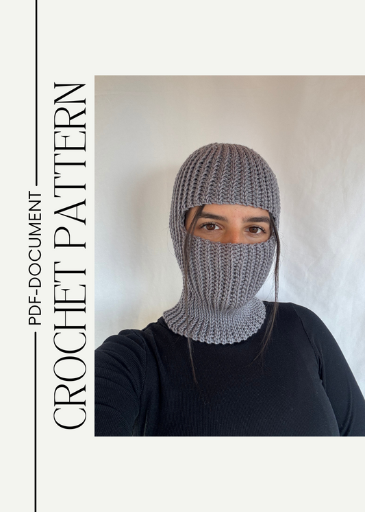Downhill (not knit) Beanieclava - Crochet Pattern
